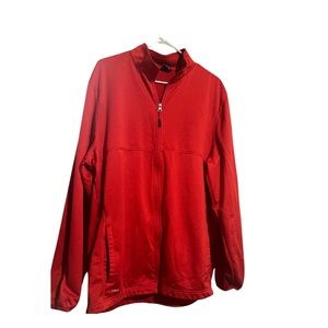 Red zipper sportswear jacket
